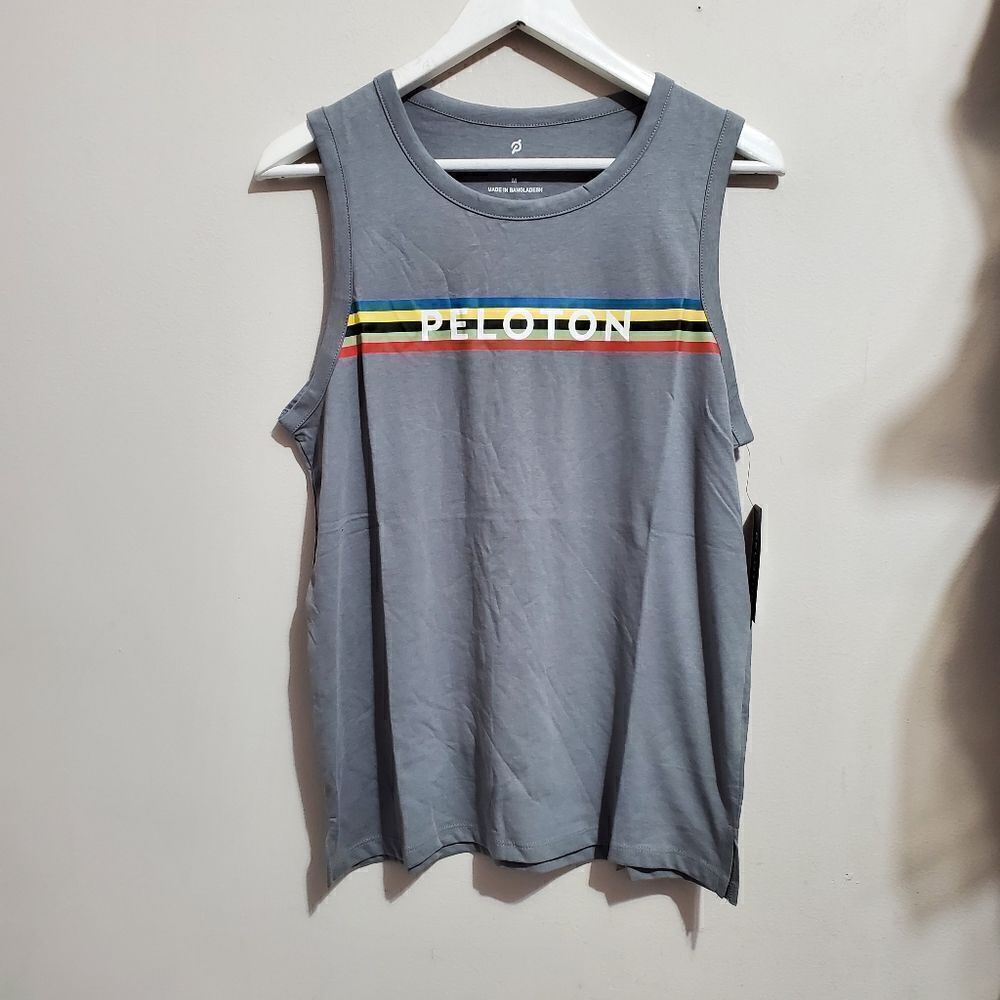 Peloton womens Sz Medium Stripes Tank Top  Multicolor NWT